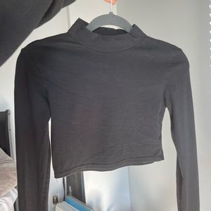 PLT Half Turtle Neck Long Sleeve Crop